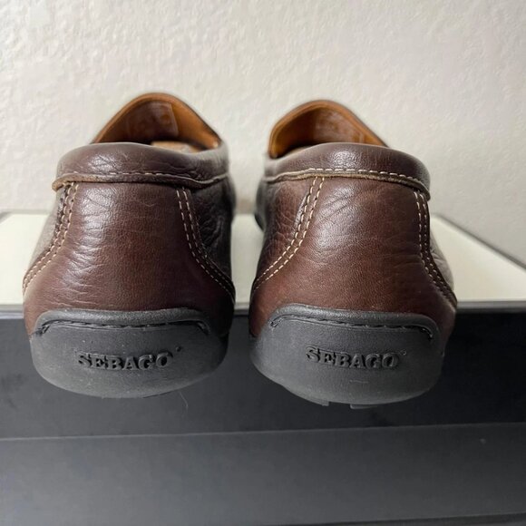 Sebago Men\'s Loafer Brown Leather Casual Slip On Shoes Size 13 US/12.5 UK